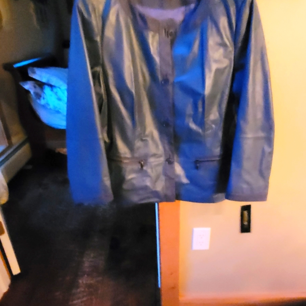 Lafayette 148 Maria leather Blazer Size 14